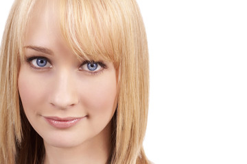 Portrait of beautiful blonde woman
