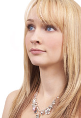 Portrait of beautiful blonde woman