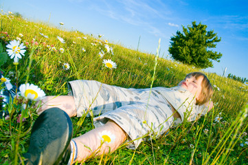 child in the meadow