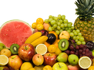 Fresh Fruits Isolated. Healthy Eating series