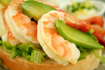 Shrimp And Avocado Sandwich