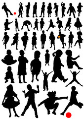 collection of kids vector