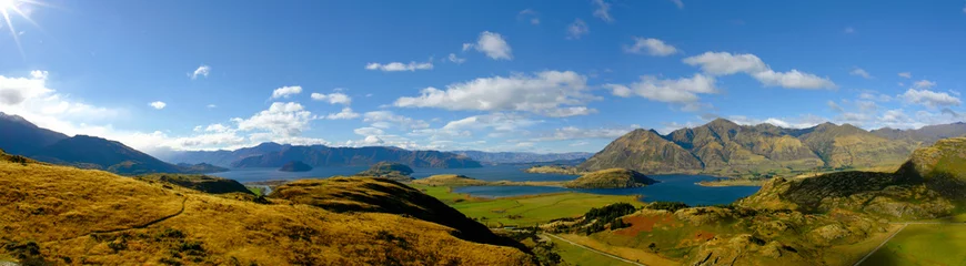 Fotobehang Nieuw-Zeeland Panorama Neuseeland
