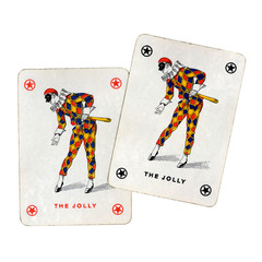 JOLLY JOKER COME ARLECCHINO NELLE CARTE DA GIOCO DA RAMINO
