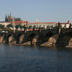 Fototapeta premium Charles Bridge and Prague castle