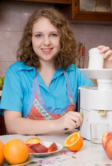 Girl with blender