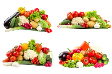 Sierkussen Verschillende groenten geïsoleerd © Gleb Semenjuk