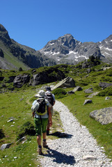 Fototapeta na wymiar Turystyka w Pirenejach