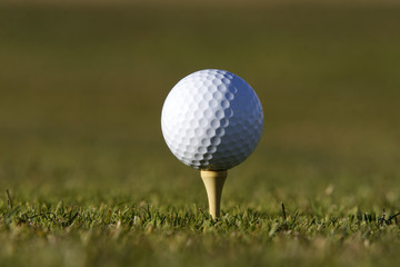 Golf ball on tee