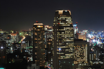 Fototapeta na wymiar Tokyo i kwadraty nuit