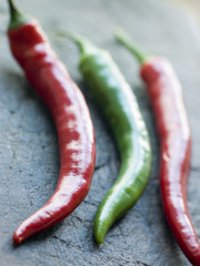 Red and Green Chillies