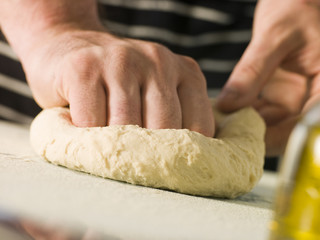 Kneading Pizza Dough