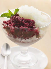 Blackcurrant and Lemon Granita