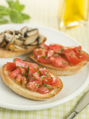 Plate of Vegetarian Bruschetta
