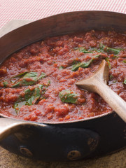 Pan of Fresh Tomato Sauce