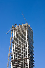 Fototapeta premium Cranes and building construction