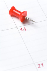 Calendar and Thumbtack