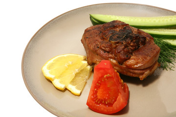 roasted cut of turkey leg