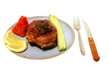 roast turkey meat and vegetables