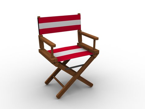 Chair with Austrian flag