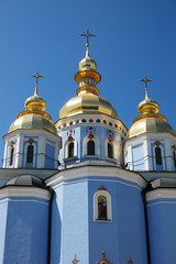 Fototapeta na wymiar Saint Michael's Golden-Domed Cathedral in Kiev