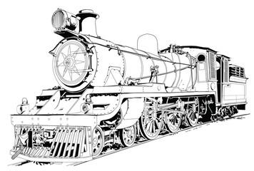 steam engine powered train - 8662353