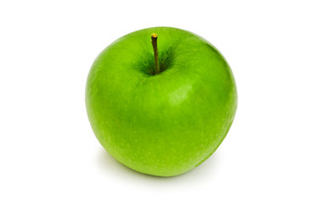Green apple isolated on the white background