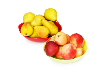 Various frutis isolated on the white background