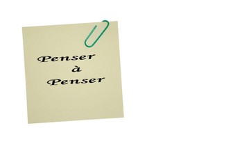 Pense-bête penser à penser