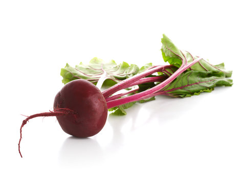 Red Beet Isolated Over White