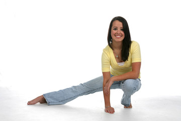 pretty teen with leg out
