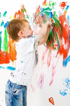Child painting