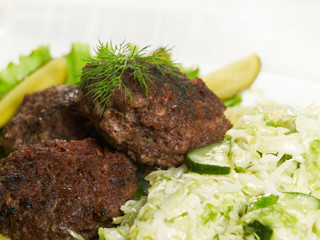 cutlets with salad