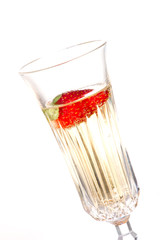 Champagne and strawberry