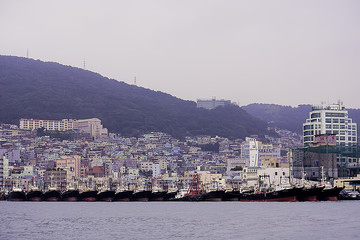 Obraz premium Fischfangflotte in busan