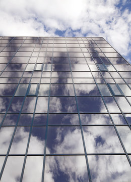 windows of skyscraper with reflections