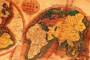 Old map of the world