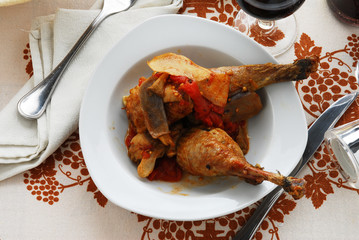 Faraona ai funghi - Secondi di carne Toscana