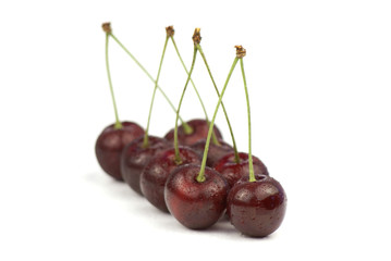 Eight Wet Cherries