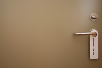 Do not disturb sign