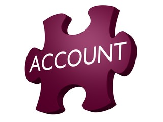 account puzzle illustration