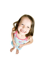 little girl with teeth missing