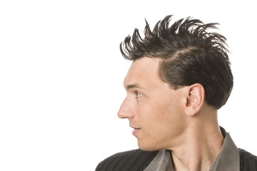 Fototapeta premium Manager, Business-Punk schaut zur Seite