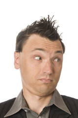 Fototapeta premium Manager, Business-Punk schaut sich um