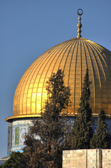 Dome of the Rock at sunset