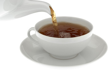 tea series shot on white background