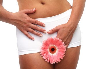beautiful woman with flower