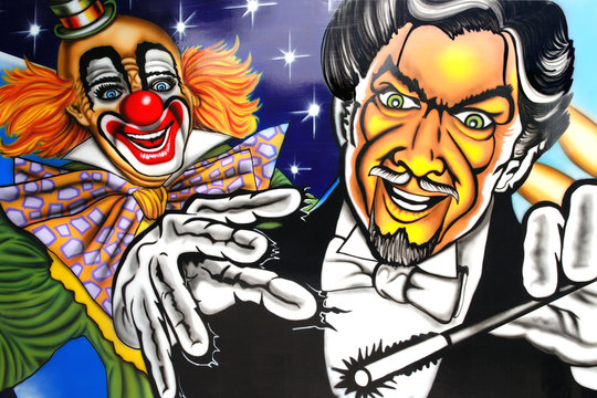 clown et magicien