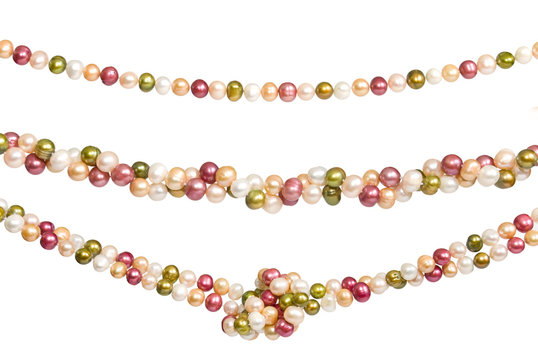 Colorful pearl necklace