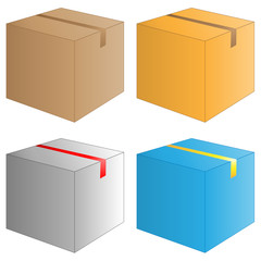 Umzugskarton mehrfarbig